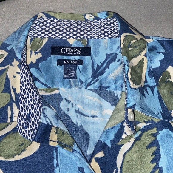 Chaps 100% Cotton No Iron Shirt - Petite Large - Picture 4 of 8